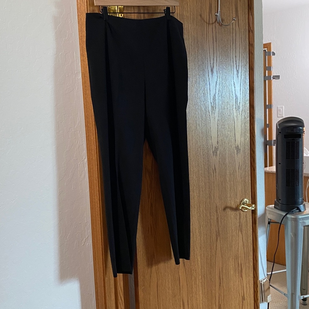 Talbots Classic Side Zip Straight Leg Pants Stretchy Flat Front Sleek Minimalist